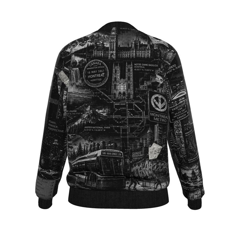 'THE GREAT WHITE' Women's Reversible Silk Bomber Jacket