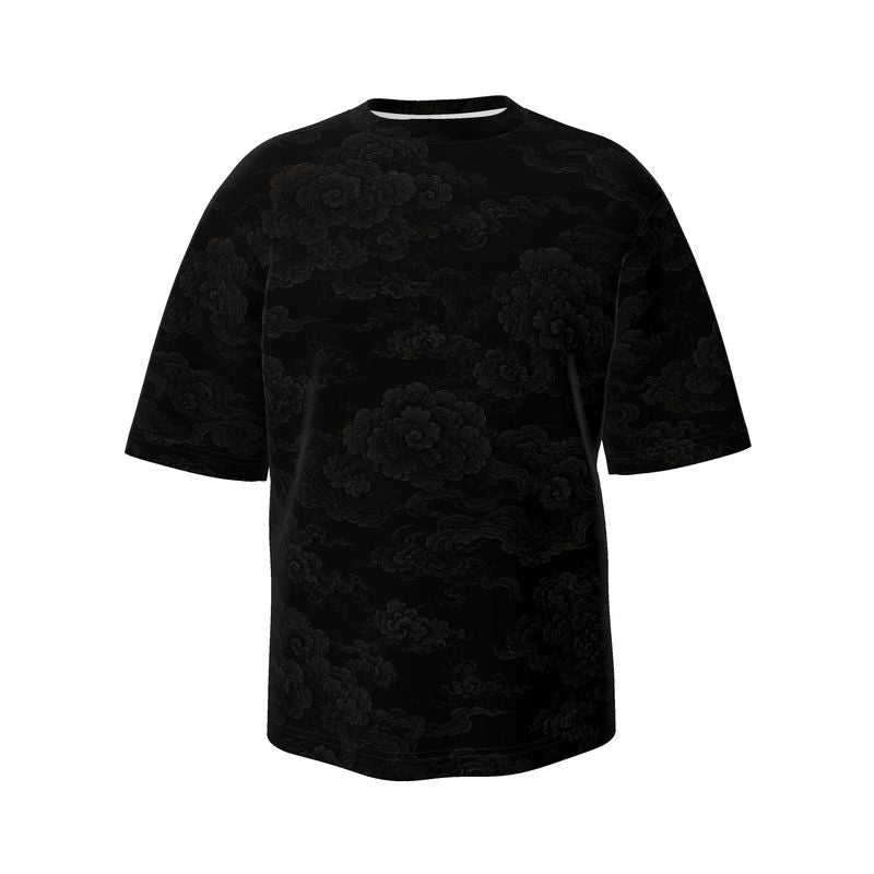 "OBSIDIAN BLOOM" (by DVND Luxe) Mens Premium Oversized T-Shirt