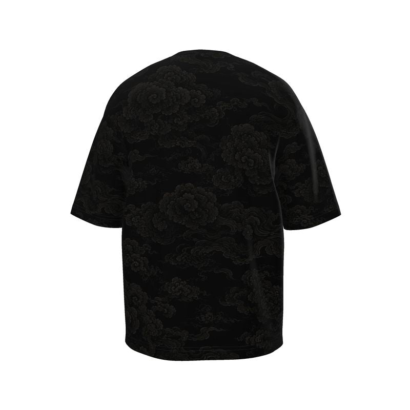 "OBSIDIAN BLOOM" (by DVND Luxe) Mens Premium Oversized T-Shirt