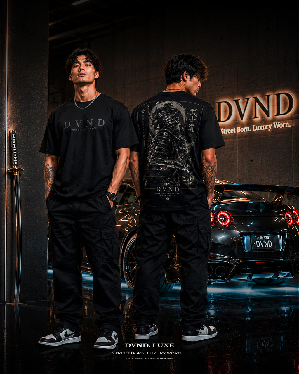 "Forged in Silence" (by DVND Luxe) premium Silk-soft t-shirt.