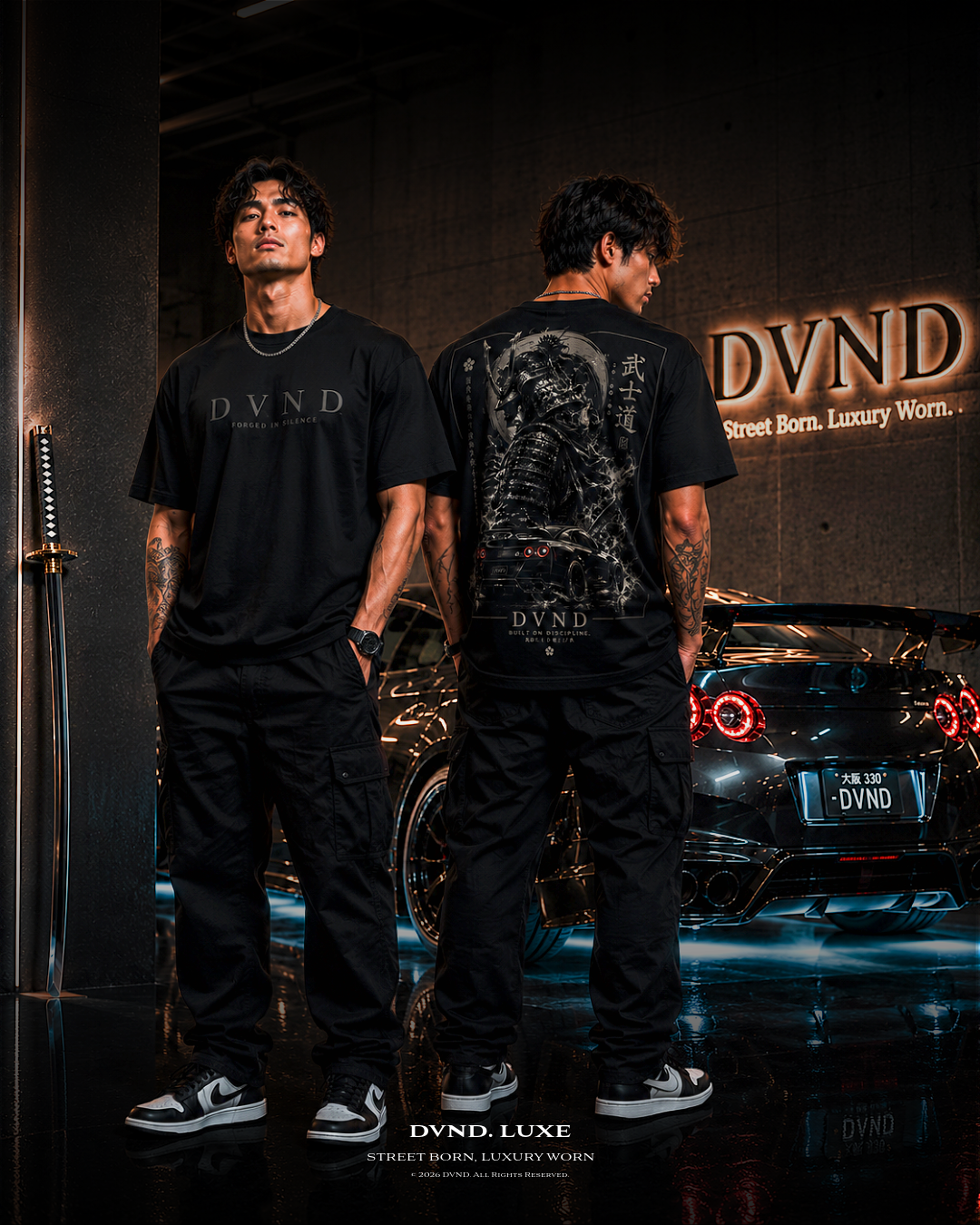 "Forged in Silence" (by DVND Luxe) premium Silk-soft t-shirt.