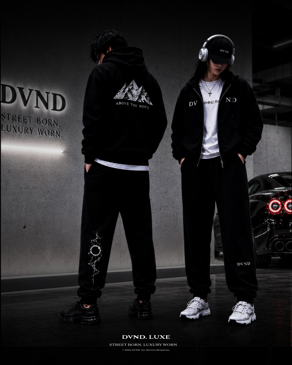 "Eclipse Void" (by DVND Luxe) premium Heavyweight sweatpants