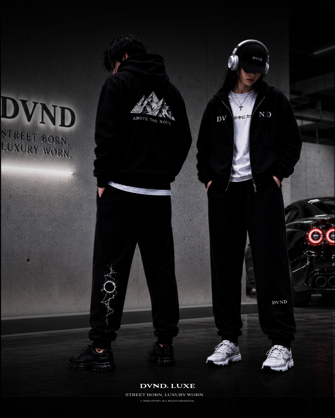 "Eclipse Void" (by DVND Luxe) premium Heavyweight sweatpants