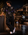 "NIGHT BLOOM" (by DVND Luxe) Mens premium Oversized T-Shirt