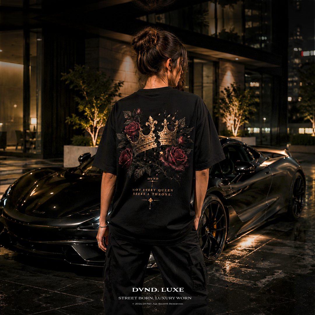 "THE LAST QUEEN" (by DVND Luxe) Women's premium Oversized T-Shirt