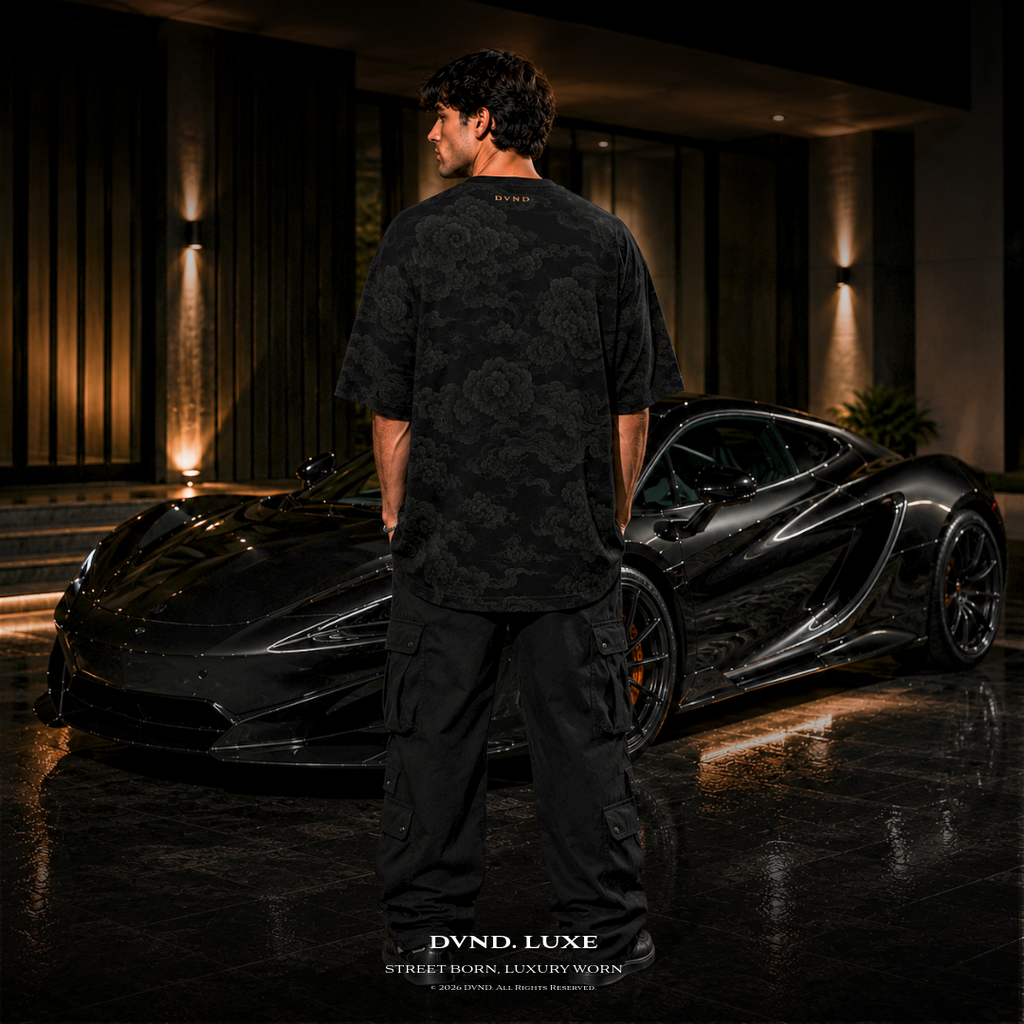 "PRIMAL CROWN" (by DVND Luxe) Mens Premium Oversized T-Shirt