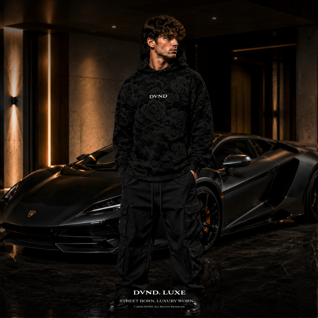 "SHADOW GARDEN" (by DVND Luxe) premium designer Hoodie