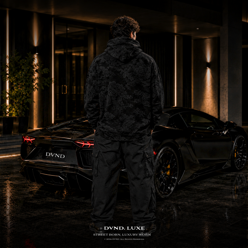 "SHADOW GARDEN" (by DVND Luxe) premium designer Hoodie