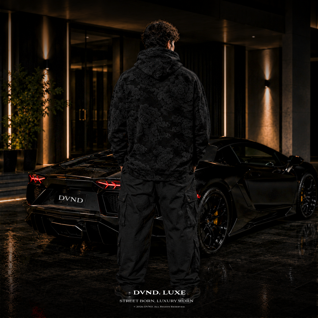 "SHADOW GARDEN" (by DVND Luxe) premium designer Hoodie